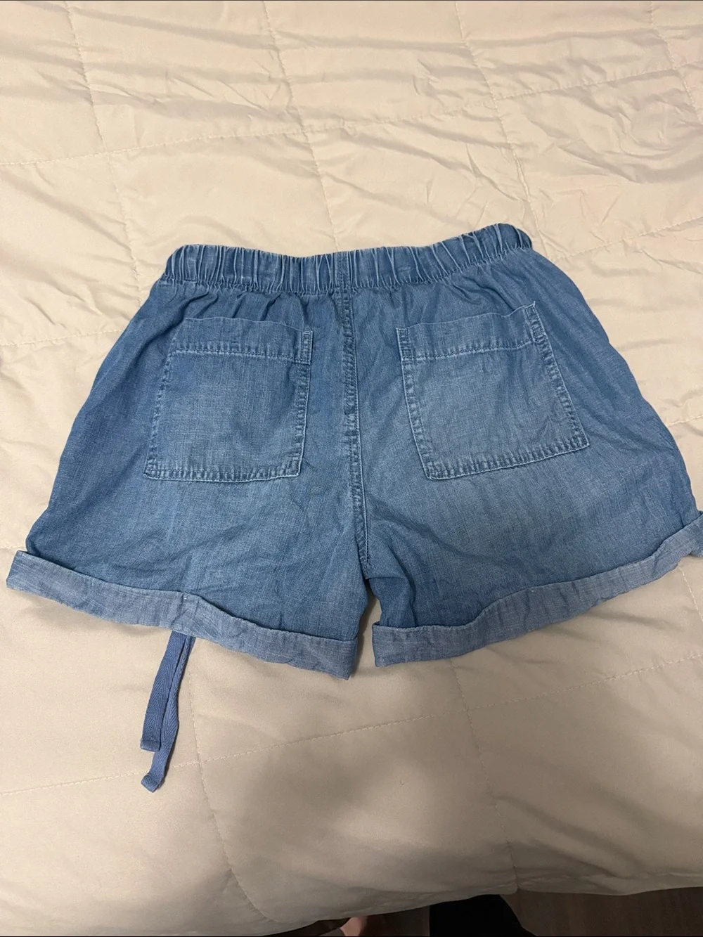 Workshop Republic Clothing Blue Elastic Waist Denim Shorts